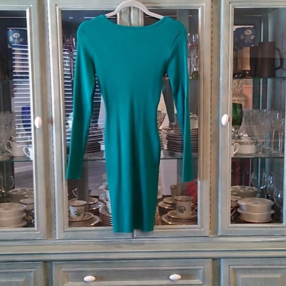NWT Green Body Con Sweater Dress by Say What, size L - Picture 7 of 13